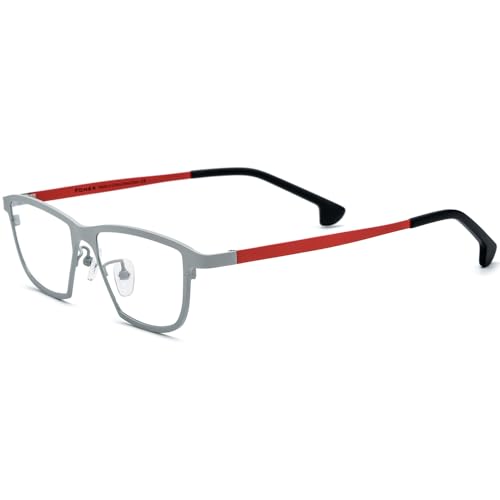 Image of FONEX Colorful Pure Titanium Glasses Frame Women Retro Round Eyeglasses