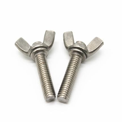 3PCS Thumb Screw M4 Butterfly Screws Wing Bolts Stainless Steel Bolt 8-35mm Length - (Thread Diameter: M4 x10mm)