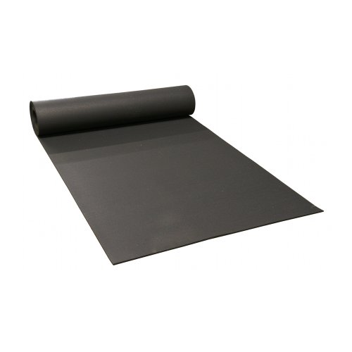 Rollos de piso de goma Rubber-Cal - 6mm x 4ft ancho x 7ft largo - Alfombra de goma negra miniatura 3