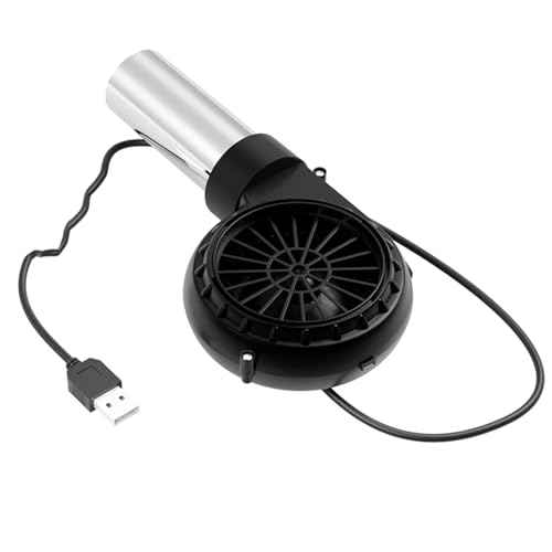 Ventilador de barbacoa USB 5V 2A Soplador ligero 2650 rpm velocidad ajustable para cocinar al aire libre y gestión de camping