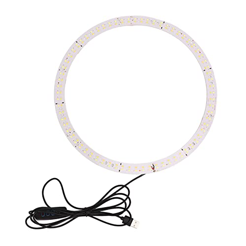 Plafonnier LED, 11,4 pouces de diamètre, haute luminosité, 10 niveaux de luminosité réglables, panneau de remplacement, 3 températures de couleur, interface d'alimentation USB, ampoule LED circulaire