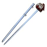 MedievalDepot Historical Replica Scottish Broad Sword with Ornate Brass Basket Hilt and Leather-Wrapped Handle