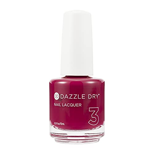 Dazzle Dry Nail Lacquer - Kickers, a full coverage deep, raspberry cream. (0.5 fl oz)