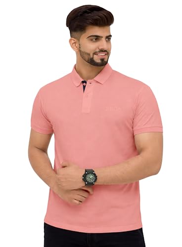 Image of 3BROS Men's Cotton Blend Half Sleeve Regular fit Comfortable Polo Neck T-Shirt (Pack of 1)