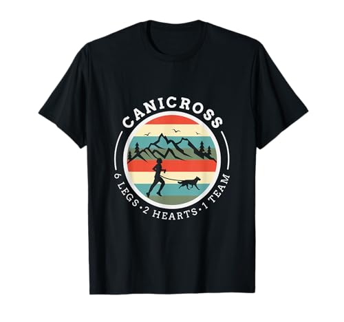 Canicross 6 pattes 2 coeurs 1 équipe pour un chien courant Canicross T-Shirt