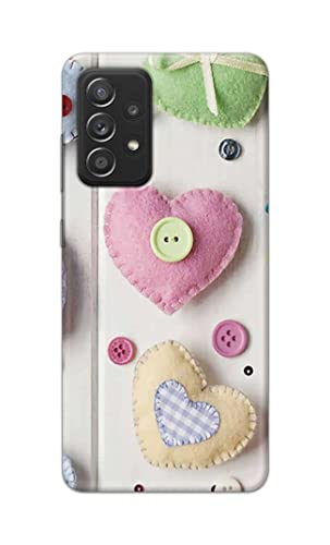 Image of PRINTFIDAA Heart Shape Hard Back Cover for Samsung Galaxy A52 / A52 5G (6.5 inch) Back Cover -(P6) KAT1010
