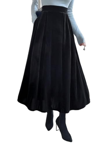 Trend Women's Summer Basic Skirt High Waist Slant Pocket Skirt For Beach