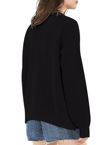 Girls Open Front Cardigan Sweater Kids Causal Long Sleeve Crewneck Knit Outerwear Coat 6-14 Years2