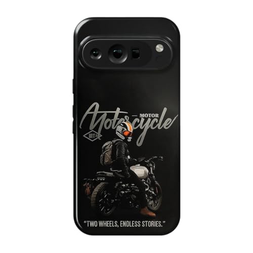 Image of MILLION CASES Born to Ride Crystal Case for Google Pixel 8a, Google Pixel 8a Back Cover Case(2024) - PC | Midnight Black