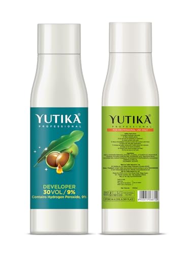 Image of Yuthika Professional Blonder Powder 500gm with Hair Color Developer 30 Volume (9%) 1000ml