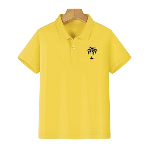 Kids Boys Girls 𝐏𝐨𝐥𝐨 Shirt Short Sleeve – Collared Button Up Tee, Toddler Summer Casual Athletic Top Preppy Clothing3