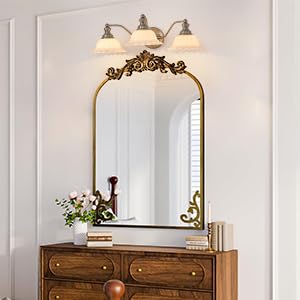 Image of XIEDUN Brushed Nicke 3 Light Vanity Light Bathroom Vanity Light Fixture