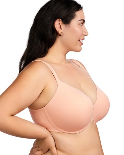 HSIA Women's Full Coverage Bra, Plus Size Tshirt Bra Back Smoothing Bra with Supportive Underwire Minimizer Padded Bra - Image 4