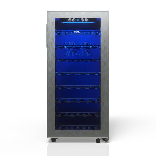 Image of TCL 38-Bottle Wine Cooler Mini Fridge with Glass Doors