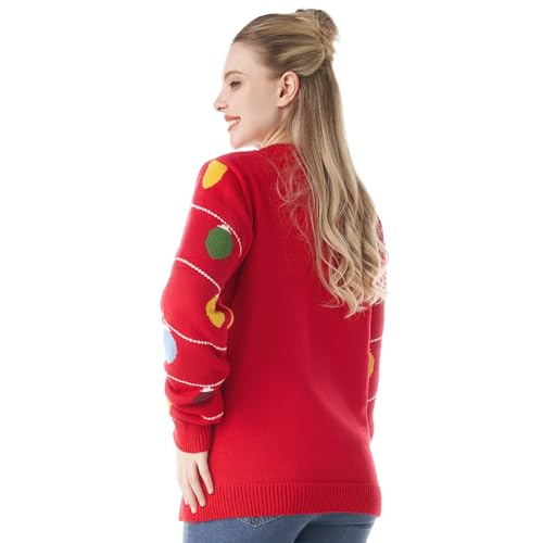 JOYIN Matching Light-Up Christmas Lights Sweater for Couples - Image 2