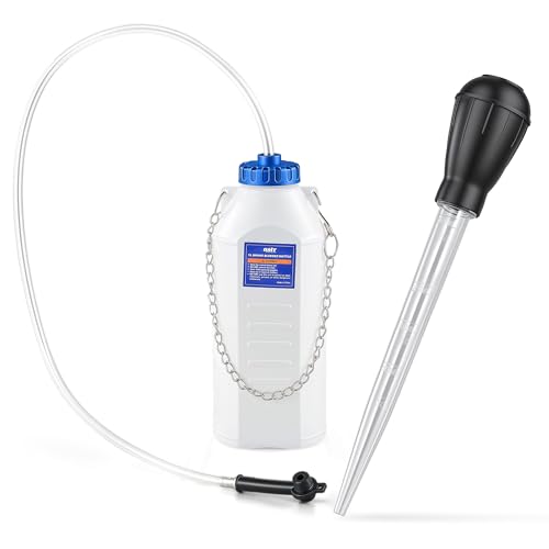 Orion Motor Tech Brake Bleeder Kit 1L Brake Bleeder Bottle with 30 ml Fluid Extractor 27 in Hose & Steel Chain One-Person Brake Bleeding Tool Kit for Cars Motorcycle ATV