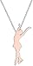 banbeitaotao Collier pour Femmes Hommes Pendentif Collier Femmes Danse Ballet Fitness Angle Patin À Glace en Acier Inoxydable Bijoux Figure Yoga Collier Cadeau
