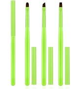 3PCS Nail Polish Clean Up Brush, Round&Falt&Angled Acetone Resistant Nail Brush for OPI Nail Poli...