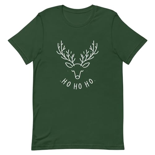 T-shirt tête de renne de Noël Hohoho, le cadeau idéal sur le thème forêt