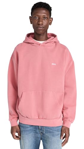 OBEY Sweat-shirt à capuche pigmenté minuscule pour homme, Pigment Colophane, Small