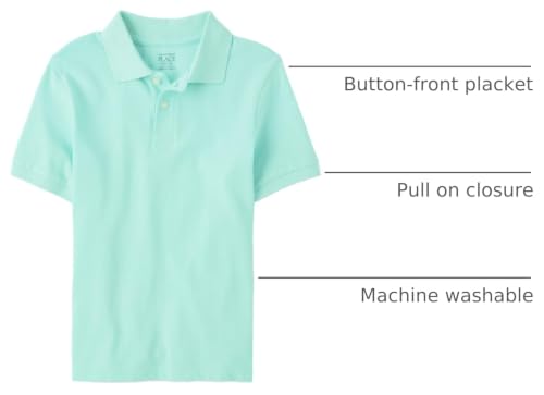 Image of The Children's Place Boys' Uniform Short Sleeve Pique Polo