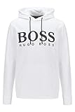 Rippbündchen BOSS Herren Weztand Kapuzen-Sweatshirt aus Baumwoll-Terry mit Logo-Print