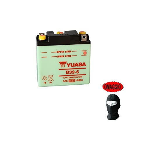 COMPATIBILE CON MOTO GUZZI Stornello Sport 1C 4T 125 1959 A 1969 BATTERIA UASA GIA' PRONTA ALL'USO B39-6 6V/7AH BATTERIE PER AVVIAMENTO MOTORE SPECIFICA MOTO