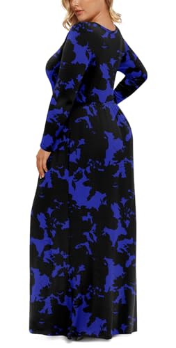 Image of LONGYUAN Women's Plus Size Maxi Dresses for Curvy Women Casual Long Dress XL-6XL