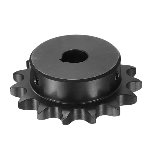 Image of uxcell #50 Chain Roller Sprocket B Type, 5 /8 inch Bore 15 Tooth Single Strand Chain Sprocket, Carbon Steel, Keyway with Set Screws