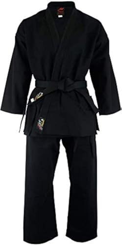 Karaté de luxe poids lourd noir 16oz tenue coton pour kata 160cm