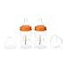 Thinkbaby 2 Pack BPA Free Vented Baby Bottles, 5 Ounce, Natural/Orange