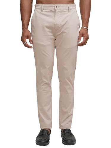 Image of Highlander Men's Slim Fit Formal Trousers | Ankle Length |Smart Trousers for Men | Chino Trousers for Men|Elegant Design | Comfortable Fabric for Daily Work & Formal Occasions