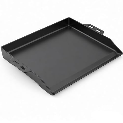 Plaque universelle pour barbecue GFTIME Plancha 48 x 36 cm compatible RÖSLE VIDERO, Weber, Enders, Campingaz, Napoléon, Tepro, Taino Gasgrill avec gouttière...
