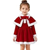 Vestito Babbo Natale Bambino 4 Pezzi Costume Babbo Natale con Cappotti Pantaloni Cappello e Cintura, Neonato Bambini 12 Mesi a 8 Anni Travestimento Cosplay Natalizi Regalo (02-Rosso, 4-5 Anni)