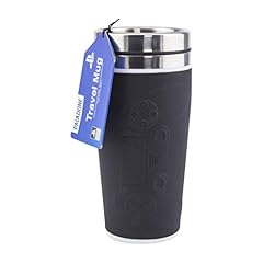 Paladone Tazza da viaggio nera Playstation Acciaio Inox, Licenza ufficiale