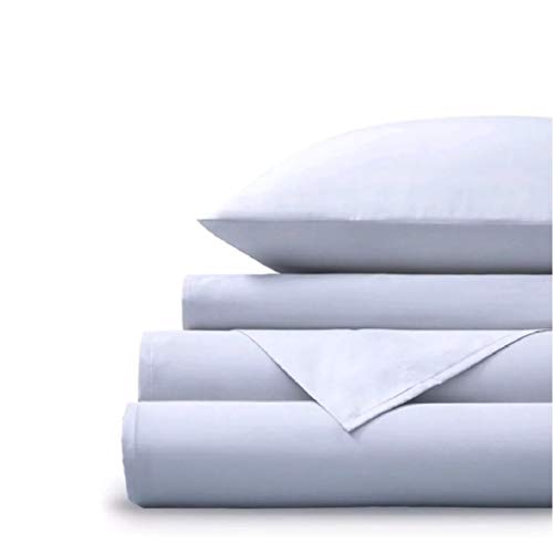 DHestia Hostelería - Pack 5 uds Sábanas Bajeras Ajustables Blancas Hotel 30/27 144 Hilos. (Cama 180-180x190/200 cm, 50% Algodón / 50% Poliéster)