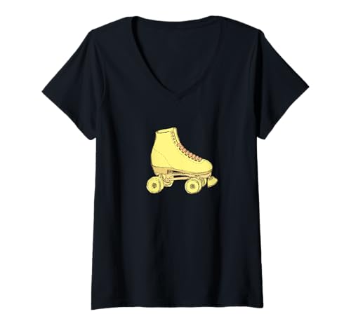 Mujer Patines de ruedas Camiseta Cuello V