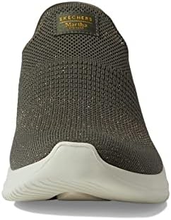 SKECHERS Women's Martha Stewart Ultra Flex 3.0-Neptune Sneaker, Olive, 8.5 | Image 5