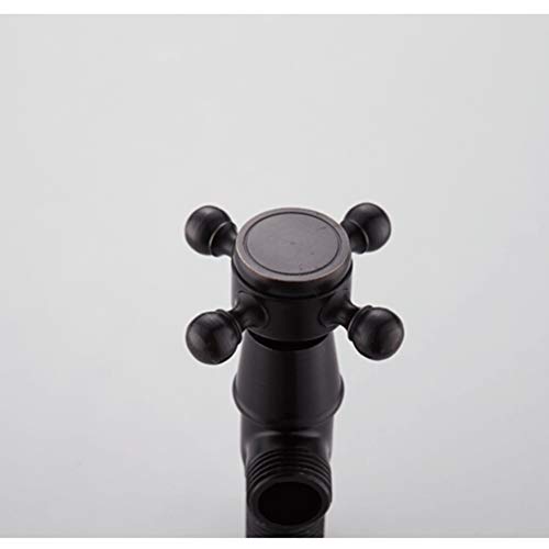 OUNONA matt schwarz Body Badezimmer Eckventil Messing bleifreies Abschaltung Vavle f¨¹r WC K¨¹che Sp¨¹le - Image 7