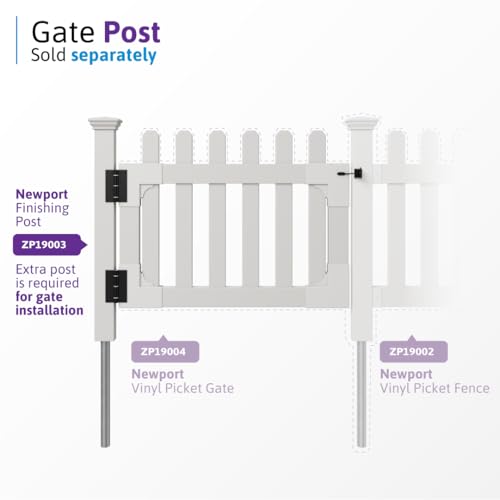 image for WamBam Fence 33.5in H x 42in W (1 Gate) No Dig WamBam Newport Gate Kit