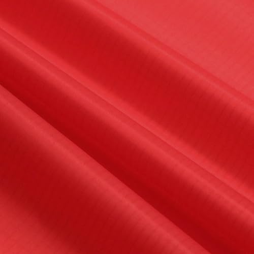 9KM DWLIFE Nylon Fabric, Red Waterproof Ripstop Nylon Fabric 40D, 60x39 Inches, Lightweight, PU Coating, Airtight Fabric for Kite, Tent, Flag, Bag, Tarp Cover, DIY Project