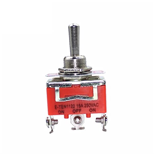 Interrupteur à bascule E-TEN1122 tripolaire bouton inverseur 15A 3 plots pour circuit AC
