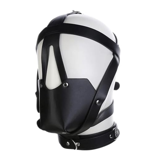 KINKWERK Muzzle Maulkorb aus Leder | Flexibel Anpassbar für verschiedene Kopfgröße | Strapazierfähig für vielseitige BDSM-Sessions
