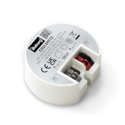 illuburg LED Trafo 12V 24W Kompakt 55x51x25mm Flackerfrei für LED Strip G4 GU5 3 LED Netzteil Treiber Transformator Driver Power Supply