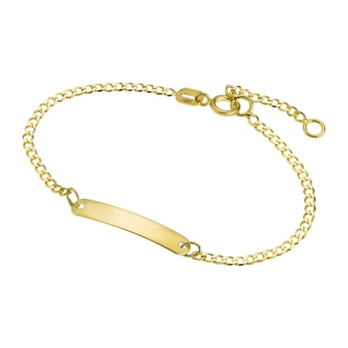 TIME ROAD Esclava Oro Bebé de 9K FG00020/14 - Pulsera Bebé Oro - Ideal para Regalo de Bautizo, Cumpleaños
