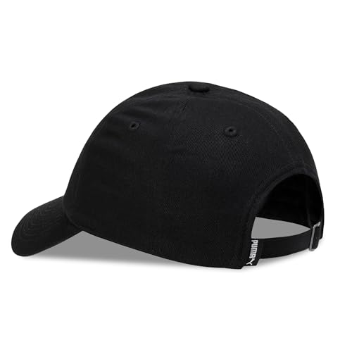 Image of Puma Unisex's Cotton Cap (2620815 Black Logo), Adjustable