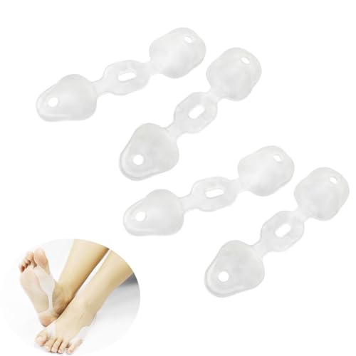 Image of 2 Pair Tailor's Bunion Corrector Elastic Big Toe Stretcher Bands Straightener Pinky Toe Separators Curled Little Toe Spacer for Women Overlapping Toes Hammer Toe Hallux Valgus Pain Relief