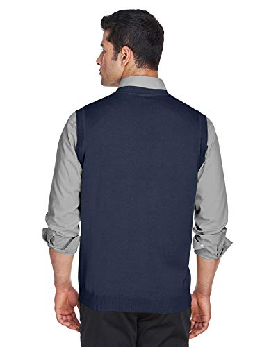 Devon & Jones Men's V-Neck Vest (D477) -NAVY -2XL3