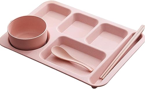ランチプレート 深め すくいやすい 仕切り皿 分割プレート小麦プレート 部分プラッタ分割ディナー美濃焼 プレートバランスのとれた食事プレート大人のための子供 食洗機対応 ブルー