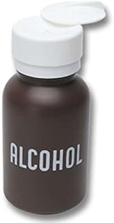 Menda Non-ESD Brown Alcohol Bottle with Lasting-Touch Pump and White Lid, 8 oz.